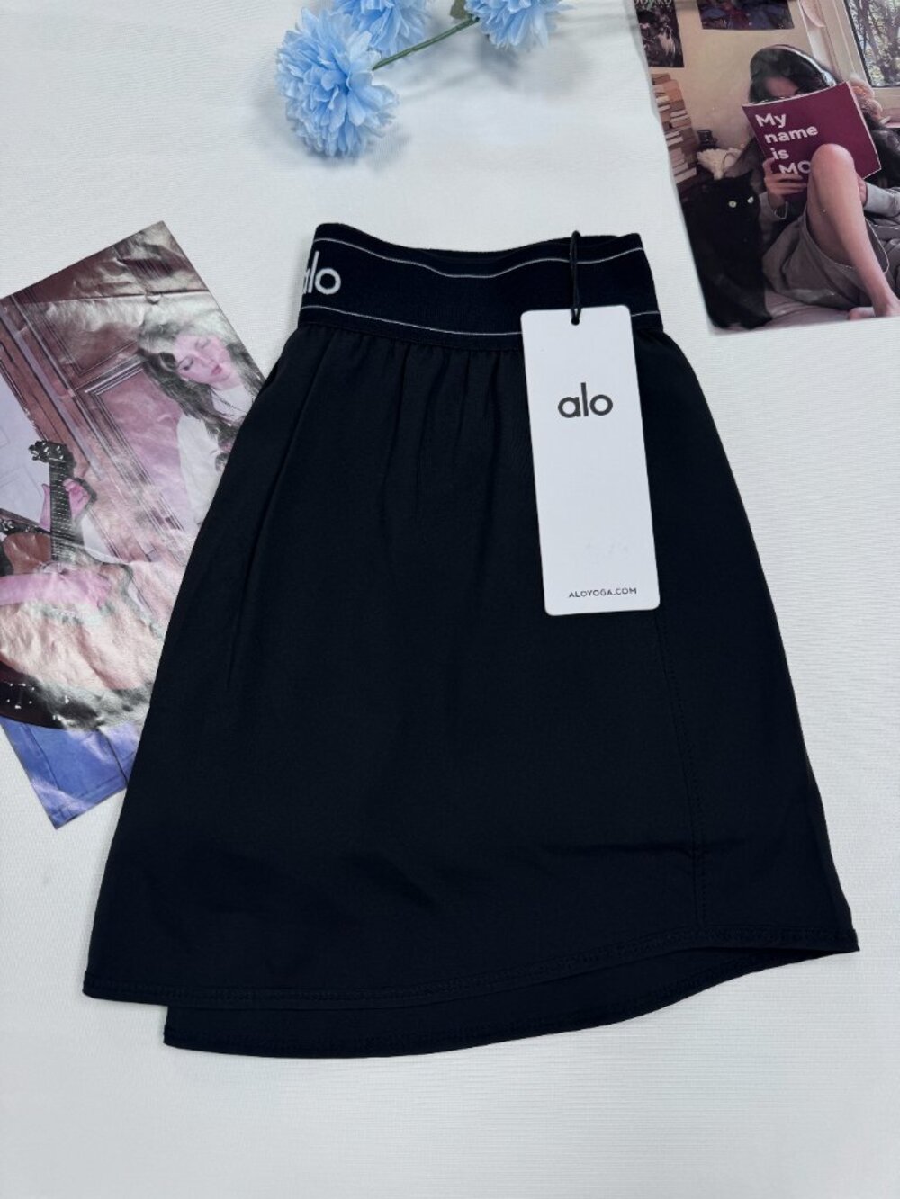 🖤 NWT Alo Yoga Match Point Tennis Skirt Black 🎾 Classic Sporty Skort - Picture 3 of 9